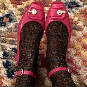 Fendi pink jelly flats size 7